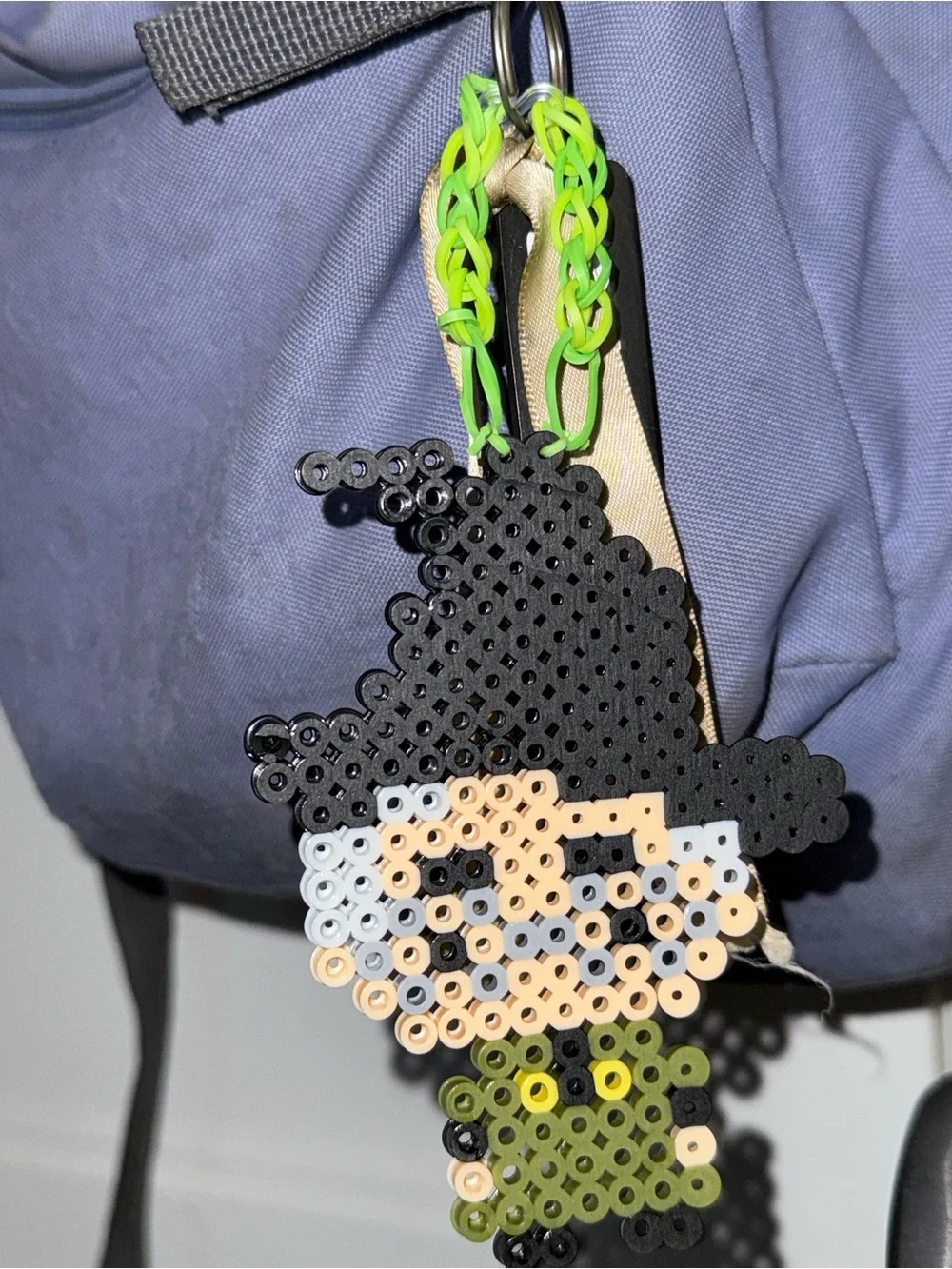 Professor Mcgonagall- Green, White, Grey, & Black Keychain